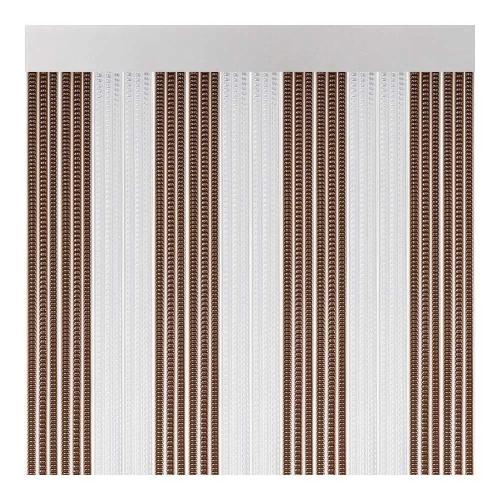 Cortina Per Porta Modelo "Lisboa" Castanha-Transparente 90x210cm M63185 Acudam