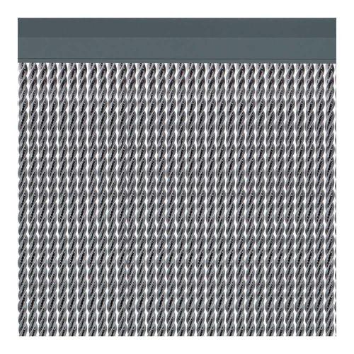 Cortina Per Porta Modelo "Manacor" Cor Prata 90x210cm M63577 Acudam