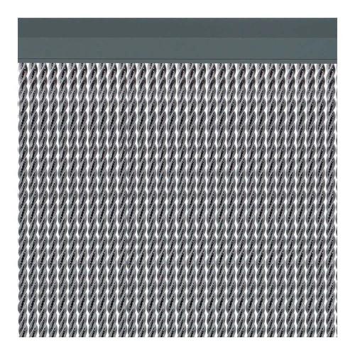 Cortina Per Porta Modelo "Manacor" Cor Prata 90x210cm M63577 Acudam