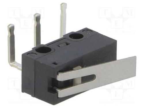 Microinterruptor SNAP ACTION, com alavanca, SPDT,.