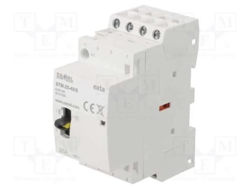 Contator: 4-De Polo de Instalação, 25a, 230vac, No X4, -5÷60c