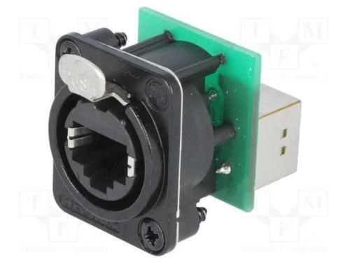 Tomada, conector, etherCON, PIN: 8, Cat: 5e, blin.