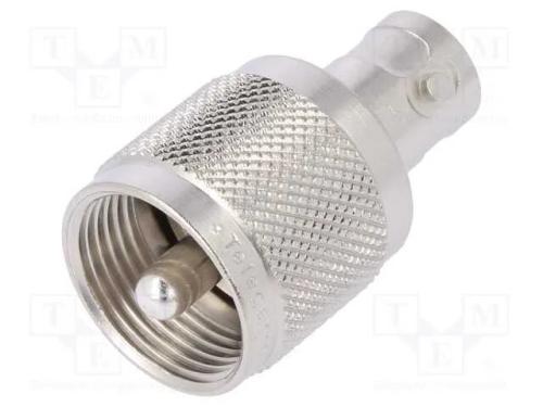 Adaptador, BNC fêmea,UHF macho, simples