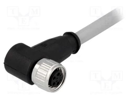 Conector: M8, Fêmea, Pin: 4, Angulares 90, com Cabo, Ficha, 0,5m