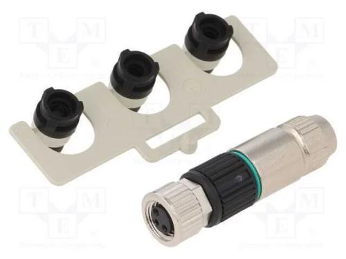 Conector: M8, fêmea, PIN: 3, simples, com cabo, f.