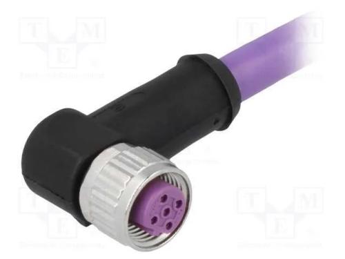 Ficha, M12, PIN: 4, fêmea, código B-Profibus, 2m,.