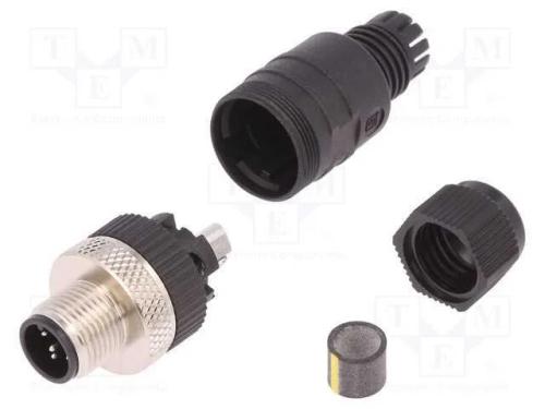 Ficha, M12, Pin: 5, Macho, Código A-Devicenet / Canopen, com Cabo
