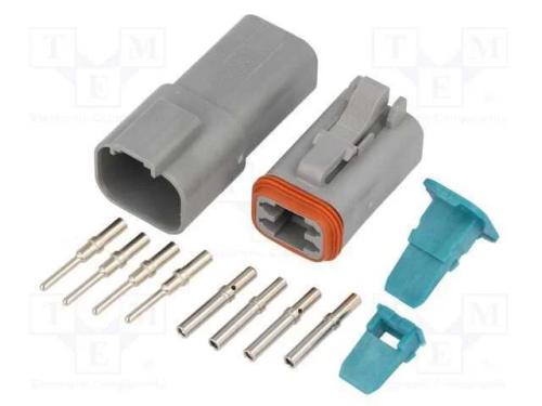 Conector: fio-fio, AT, macho + fêmea, ficha, com .