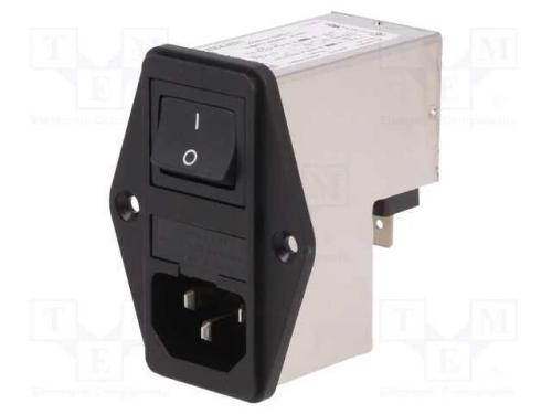 Conector: de alimentação, tomada, macho, 1A, 250V.