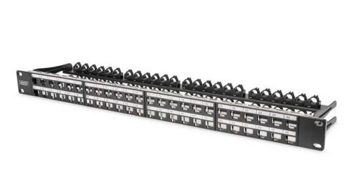 Digitus Patchpanel 1he 48-Port Cat6a Geschirmt Schwarz