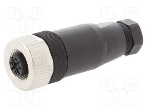 Ficha, M12, Pin: 4, Fêmea, Código A-Devicenet / Canopen, com Cabo