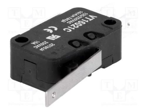 Microinterruptor SNAP ACTION, com alavanca, SPDT,.