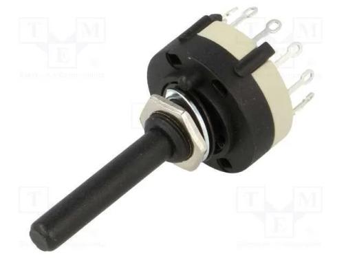 Interruptor: Giratório, Pos: 6, 0,3a/125vac, 1a/30vdc, 30, L: 30mm