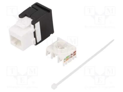 Tomada, RJ45, PIN: 8, Cat: 6, Keystone,não blinda.