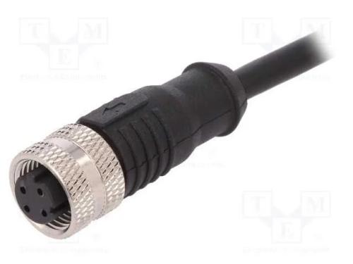 Ficha, M12, PIN: 4, fêmea, código D-Ethernet, IP6.
