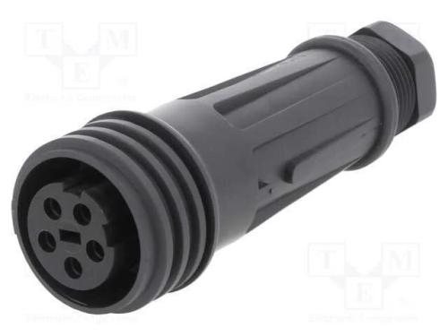 Conector: redondos, ficha, fêmea, PIN: 5, rosca e.