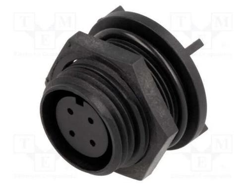Conector: redondos, tomada, fêmea, PIN: 4, rosca .