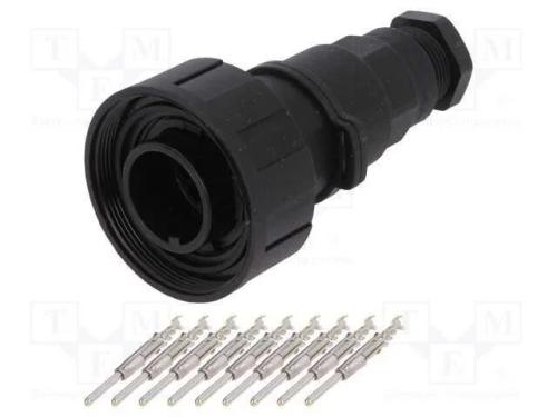 Conector: redondos, ficha, macho, PIN: 9, rosca i.