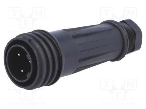 Conector: redondos, ficha, macho, PIN: 3, rosca e.