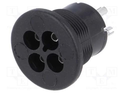 Conector: redondos, tomada, fêmea, PIN: 3, estanh.