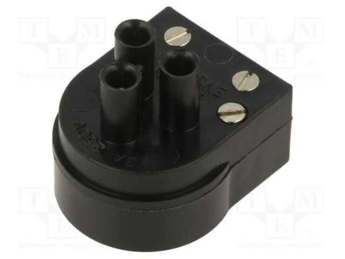 Conector: redondos, ficha, macho, PIN: 3, niquela.