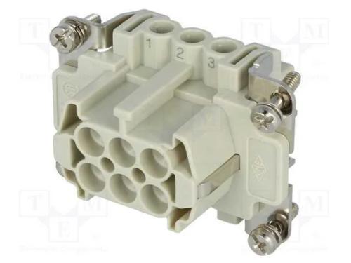 Conector: HDC, fêmea, CNE, PIN: 6, 6+PE, tamanho .