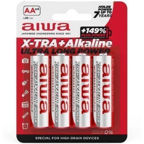 Pack de 4 Pilas AA Aiwa X-Tra+Alcaline Lr6/ 1.5v/.