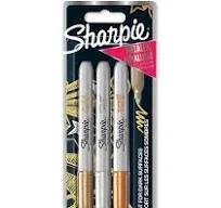 Sharpie Metallic Marker Permanent F 3 Stk Gold,Silber,Bronze Blister