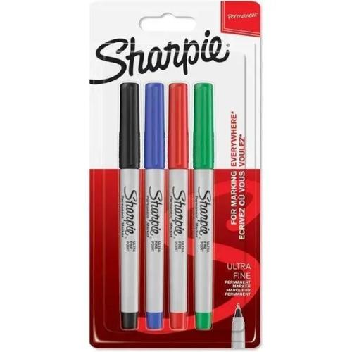 Sharpie Faserschreiber Ultra Fine Ef Schw/Blau/Rot/Grün 4er Blister