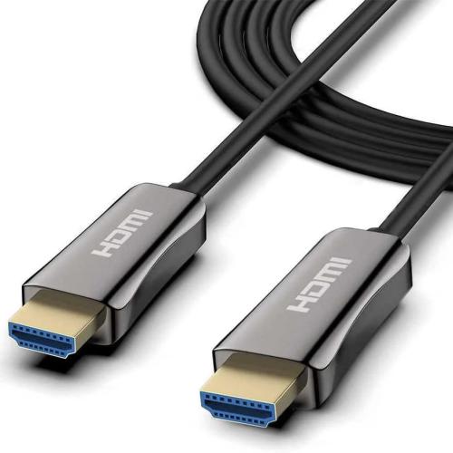 Cabo de fibra &oacute;tica ativa 4k Uhd Hdmi 2.0 150m