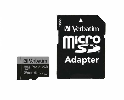 Cartão Sd Microsd 512gb Verbatim Sdhc Pro Classe 10 + Adaptador