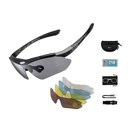Óculos de Ciclismo Polarizados Rockbros 10003 Preto