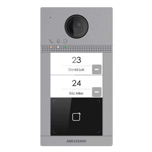 Botoneira Ip C/ Câmara 2mpx P/ 2 Apartamentos - Hik Vision