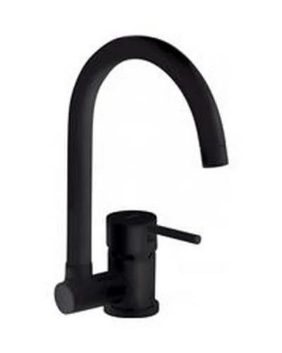 Kitchen Mixer With Folding Spout Deante Black Aster