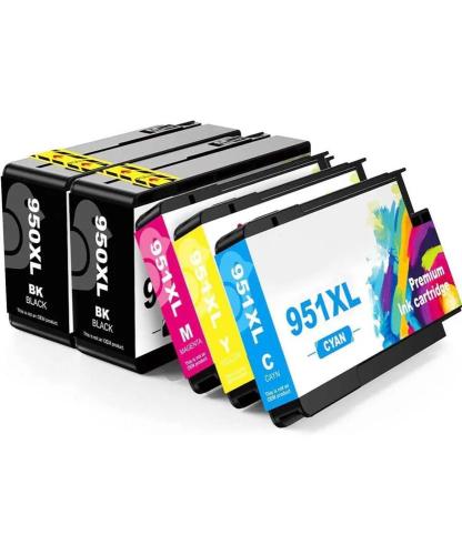 Conjunto 5 Tinteiros HP 950 XL / 951 XL Compatíve.