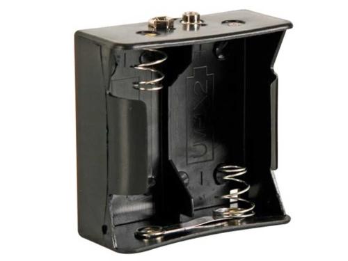 Battery Holder For 2 X D-Cell (With Snap Terminals)