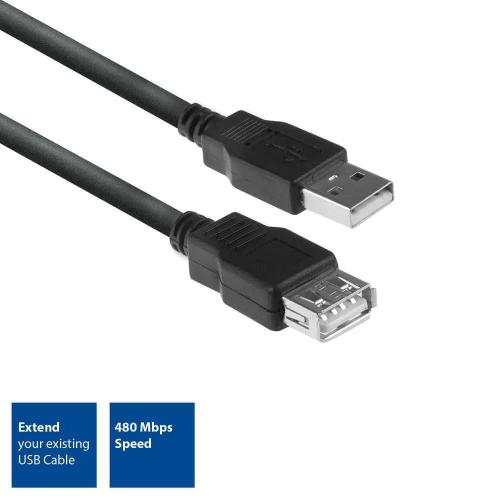 ACT AC3040 CABO USB 1,8 M USB 2.0 USB A PRETO