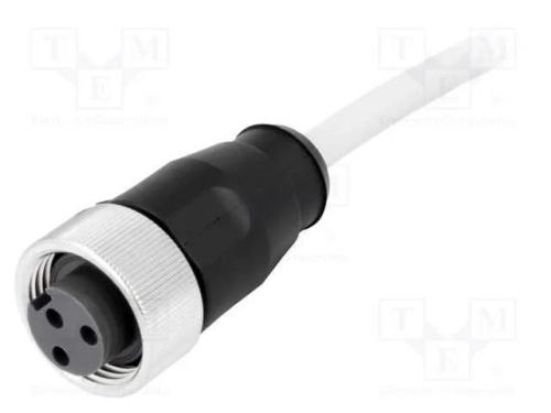 Ficha, 7/8", 1,5m, Fêmea, Pin: 3, Simples, com Cabo, Pvc