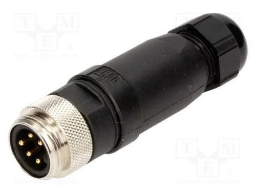 Ficha, 7/8", Macho, Pin: 5, Simples, com Cabo, Mini-Change, 8a, Ip67