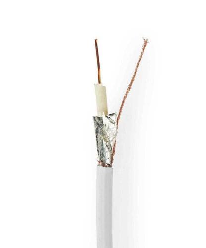 Nedis Csbr4010wt1000 Cabo Coaxial Rg-6 100 M Bran.