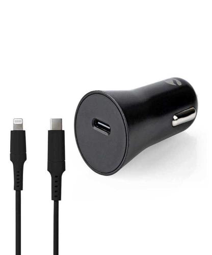 Carregador de Carro 20 W 1.67/2.22 /3.0a Entrada Usb-C Cabo Lightning de 8 Pinos 1.0m