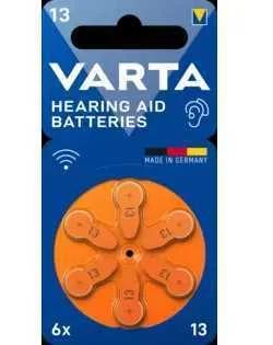 1x6 Varta Hearing Aid Batteries Type 13 24606101416