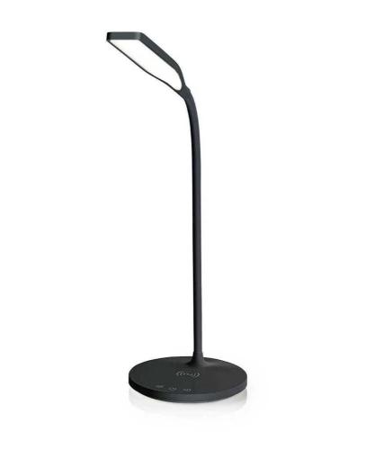 Candeeiro de Mesa Nedis LED Lamp com Carregador Wireless Preto