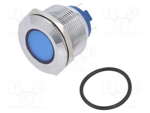 Luz indicadora: LED, plana, azul, 24VDC, 24VAC, 2.
