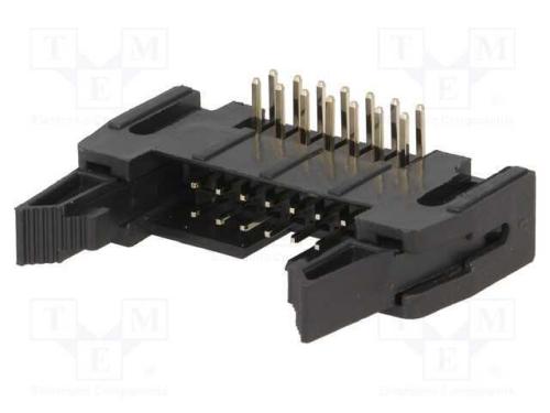 Tomada, Idc, Macho, Pin: 14, Angulares 90, Tht, Dourado, 2,54mm
