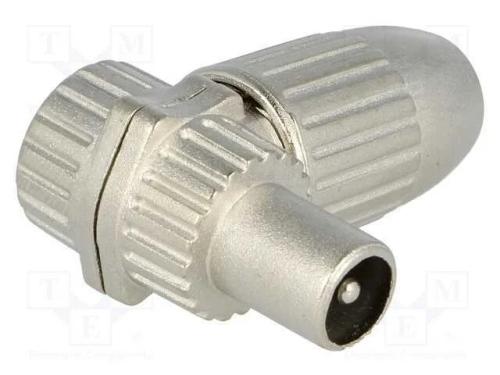 Ficha, Concêntricos 9,5mm (Iec 169-2), Macho, Blindadas, 75o, Rg6