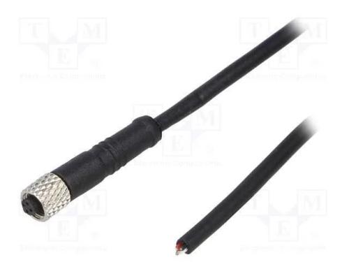 Conector: M5, Ficha, Fêmea, Fios, Pin: 4, 1a, Simples, Ip67, 60v, 1m