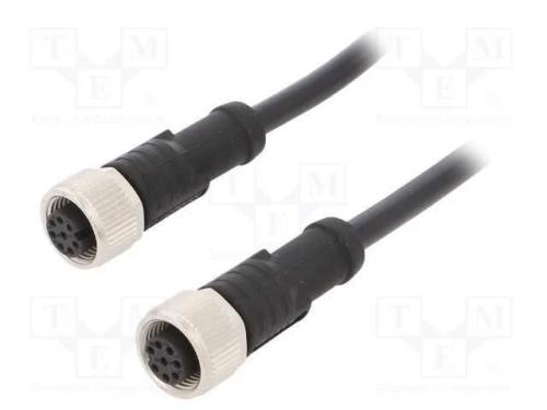 Cabo para Sensores/Automatização, Pin: 8, M12-M12, 1m, Pino, Pino
