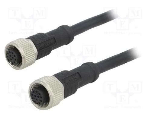 Cabo para Sensores/Automatização, Pin: 12, M12-M12, 1m, Pino
