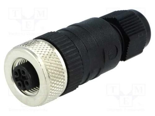 Ficha, M12, Pin: 5, F&ecirc;mea, C&oacute;digo A-Devicenet / Canopen, com Cabo